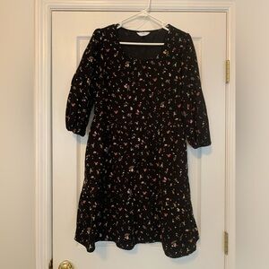 Time and Tru Floral Corduroy Dress